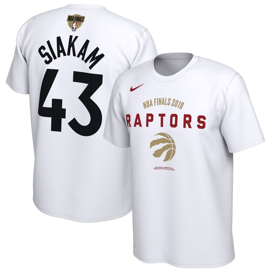 2019 Men Toronto Raptors #43 Siakam white NBA Nike T shirt->milwaukee bucks->NBA Jersey